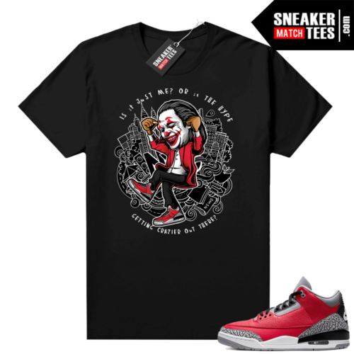 Jordan puedo 3 Red Cement sneaker tees shirt Joker Crazy Hype -1