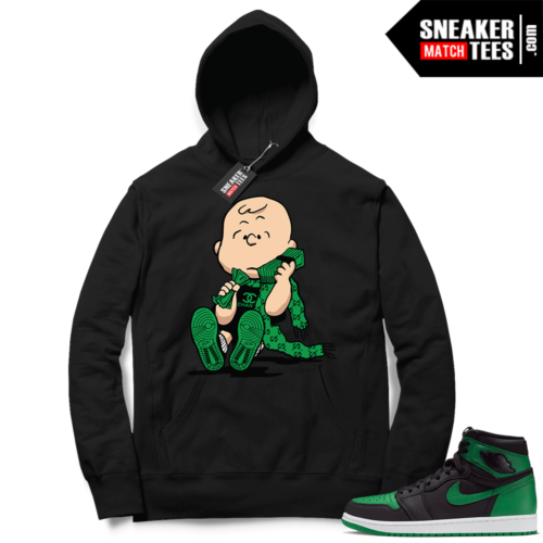 Pine Green 1s Hoodie Black Designer Charlie