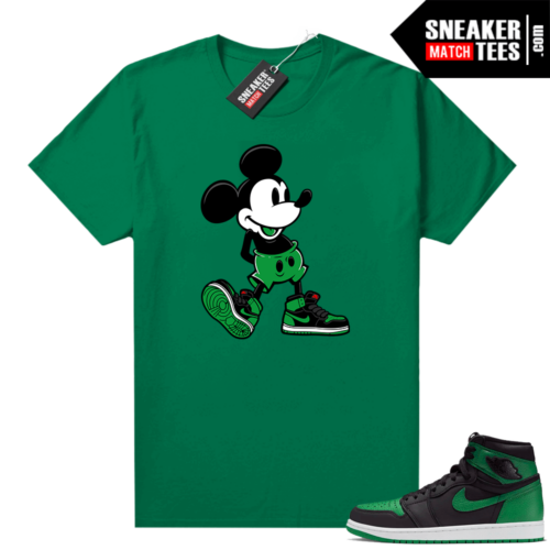 Pine Green 1s shirt Sneakerhead Mickey