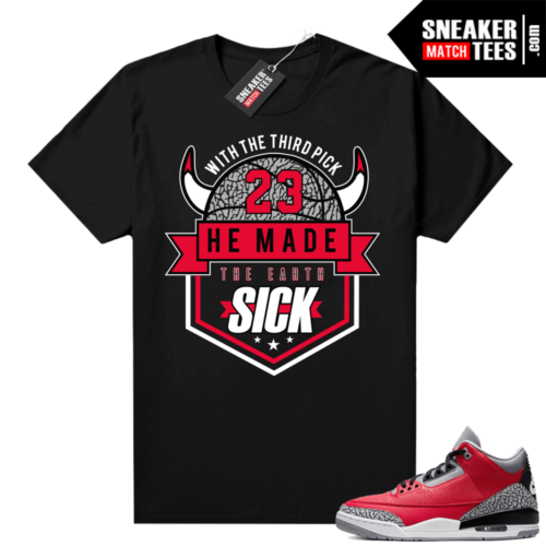 Red Cement 3s shirt 3rd Pick
