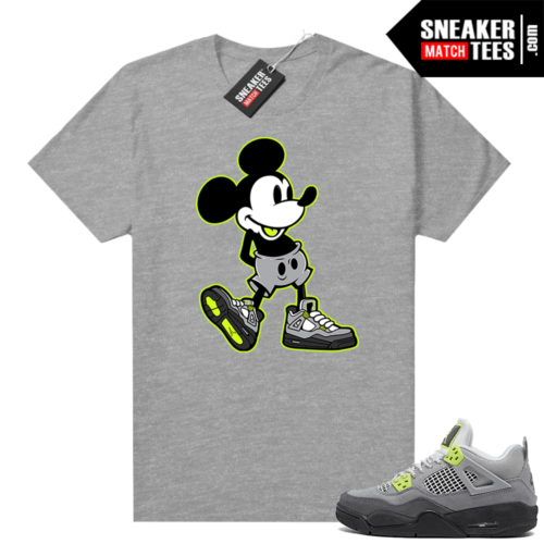 Neon 4s Air Max 95 matching Sneaker shirt Neon Sneakerhead Mickey