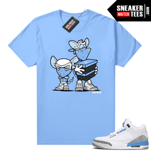 UNC 3s shirt lav Carolina Blue Sneaker Heist