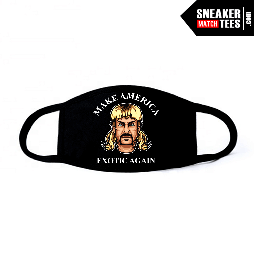 Tiger King Joe Exotic Face Mask Black Sneaker Match Tees