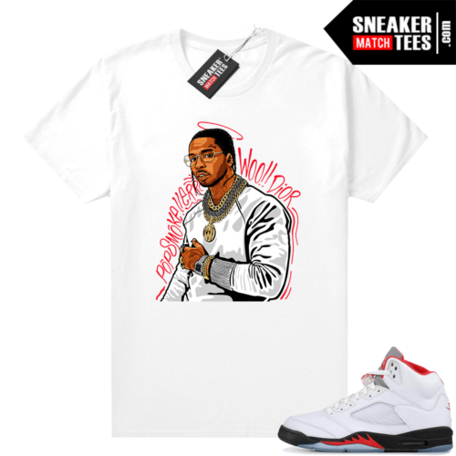 Fire Red 5s Jordan Graphic Tees Pop Smoke Tribute