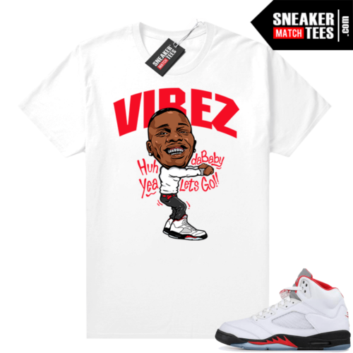 Fire Red 5s Jordan Sneaker athletes Dababy Vibez