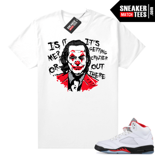 Fire Red 5s Jordan Sneaker Tees Joker