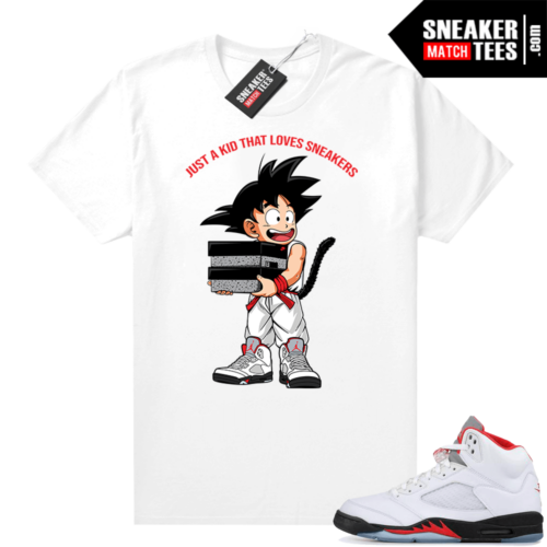 Fire Red 5s Jordan Sneaker Tees Just A Kid