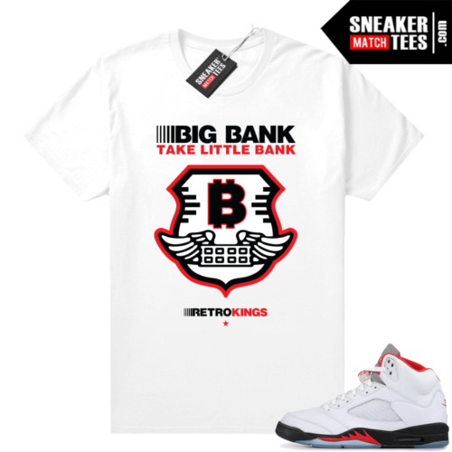 Fire Red 5s matching Graphic tees Big Bank