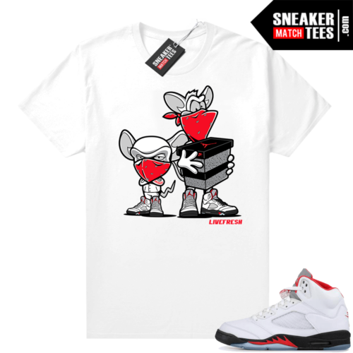 Fire Red Jordan 5 Graphic Tees Sneaker Heist