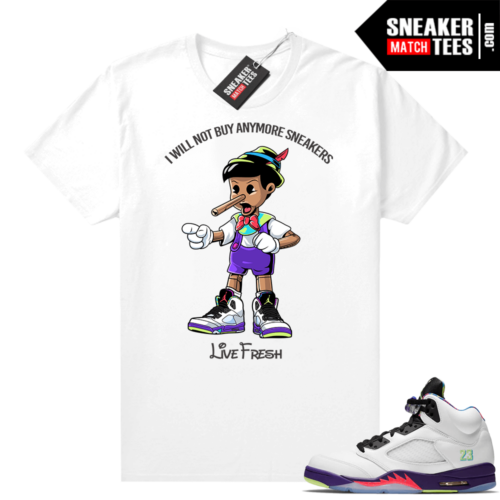 Bel Air 5s Alternate shirts White Sneakerhead Pinocchio