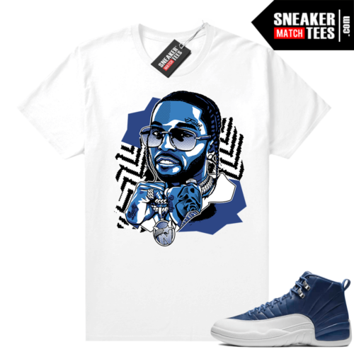 Jordan sneaker shirts Indigo 12s