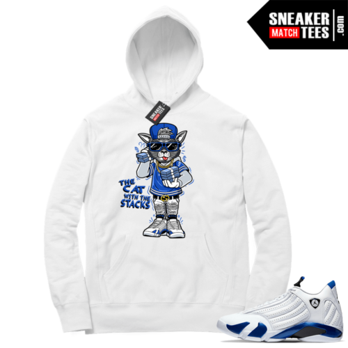 Hyper Royal 14s Match Hoodie Cat with the Stacks