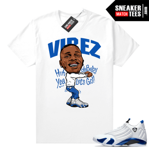 Hyper Royal 14s sneaker shirts