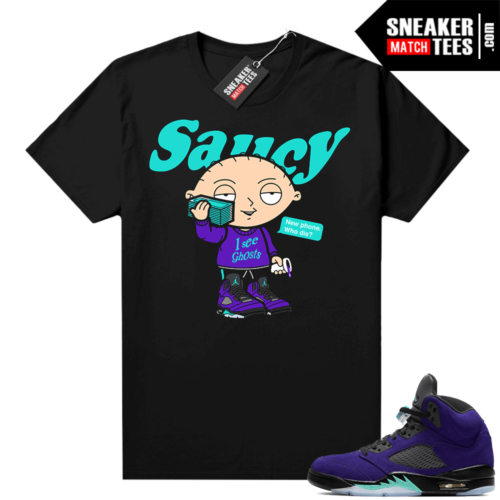 Jordan retro 5 Alternate Grape matching sneaker tees