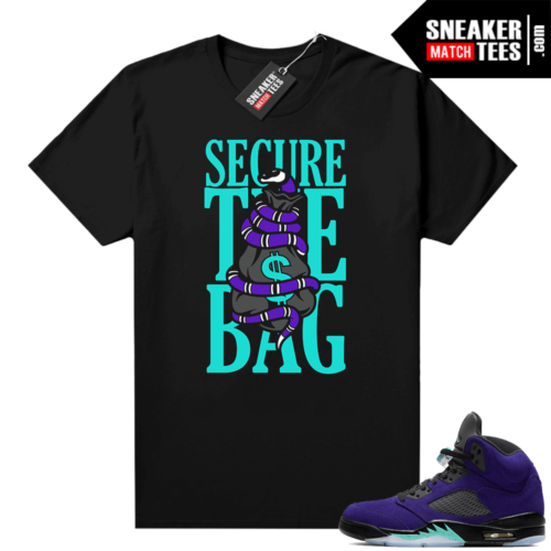 Jordan retro 5 Alternate Grape match shirts