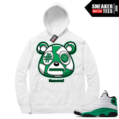 Misunderstood Bear ™ Lucky Green 13s Hoodie White