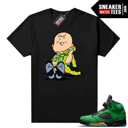 Apple Green 5 Jordan match tees