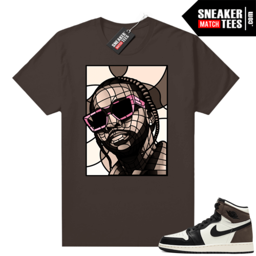 Jordan 1 Mocha shirts Dark Mocha Pop Smoke Stained Glass (Pink Laces)