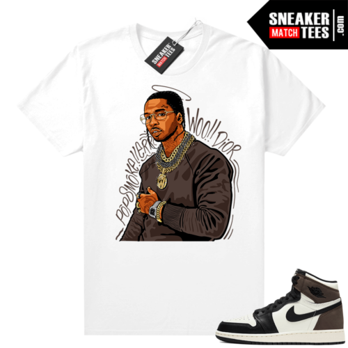 Jordan 1 Mocha shirts White Pop Smoke Tribute