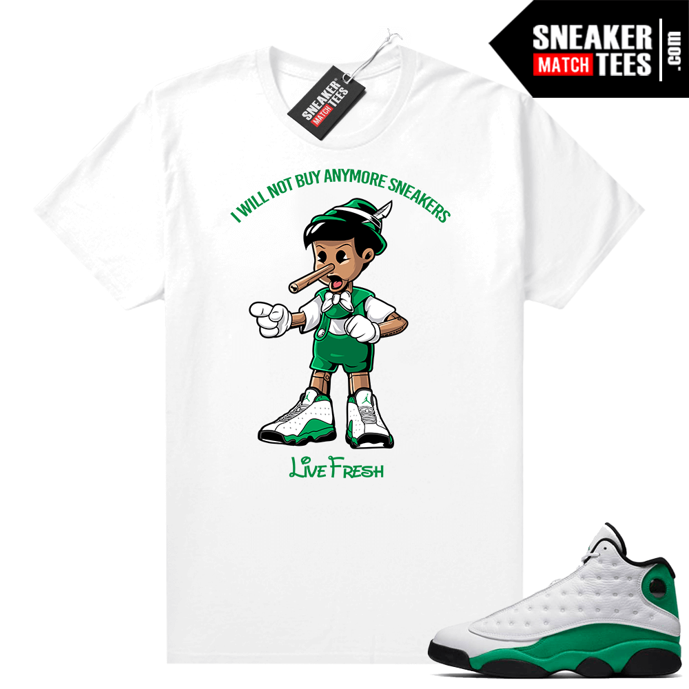 jordan 13 lucky green t shirt