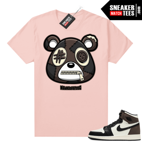 Mocha 1s sneaker tees leather Pink Misunderstood Bear