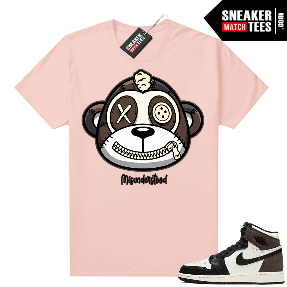 Mocha 1s sneaker tees shirts Pink Misunderstood Monkey