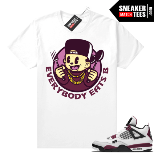 PSG 4s Sneaker Match Tees Everybody Eats B Toon White