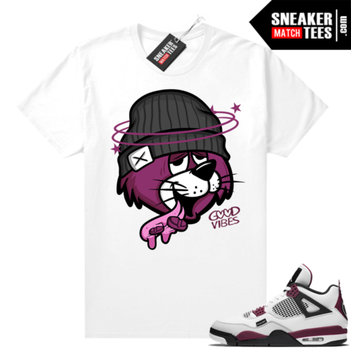 PSG 4s Sneaker Match Tees Good Vibez Bear White