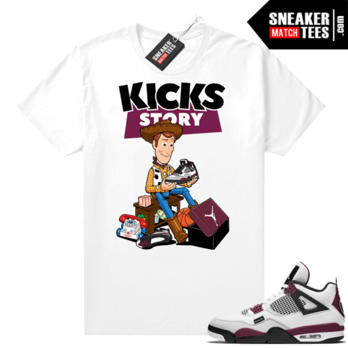 PSG 4s Sneaker Match Tees Kicks Story White