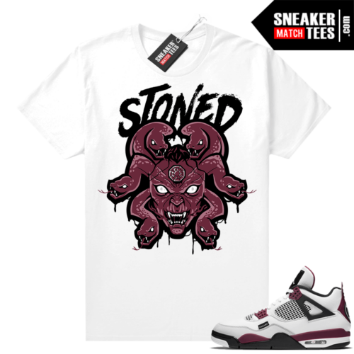 PSG 4s Sneaker Match Tees Medusa Stoned White