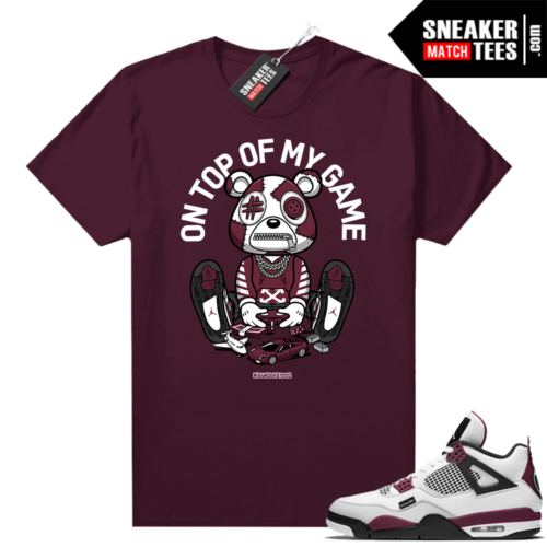 PSG 4s Sneaker Match Tees Misunderstood Bear Top of My Game Maroon