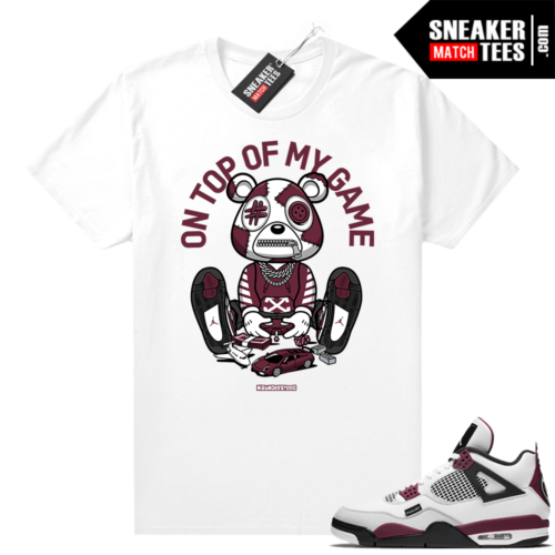 PSG 4s style Sneaker Match disponible Misunderstood Bear Top of My Game White