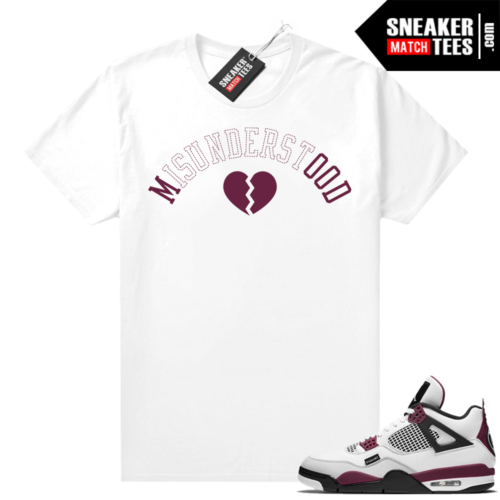 PSG 4s Sneaker Match Tees Misunderstood White