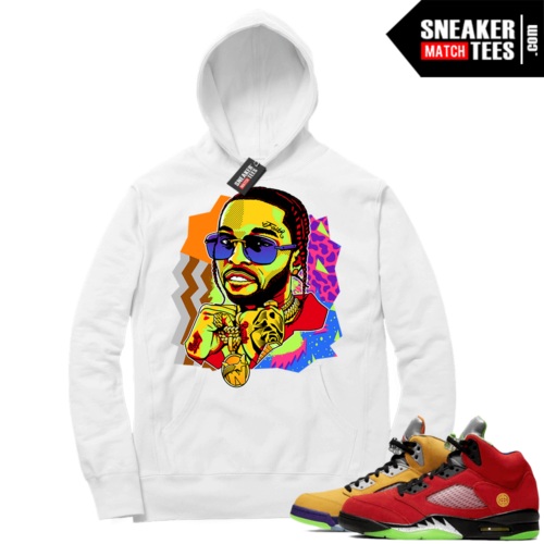 What the 5s Sneaker Hoodie White The WOO