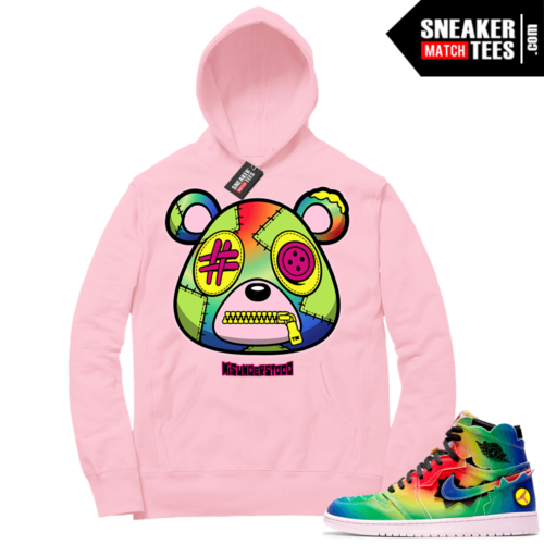 J Balvin 1s Sneaker Match Hoodie Pink Misunderstood Bear