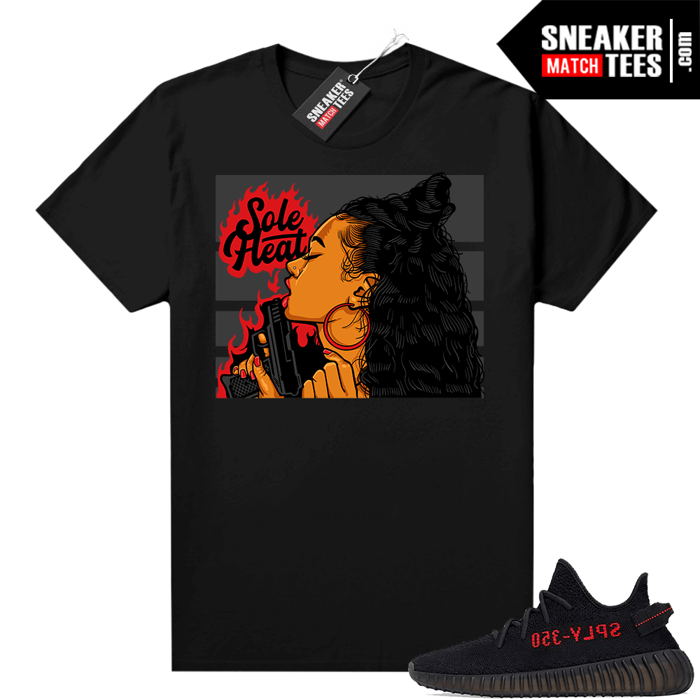 Yeezy Bred Shirt Black Sole Heat