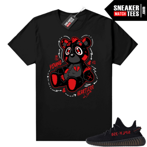 Yeezy Bred Shirt Black Young & Heartless Teddy