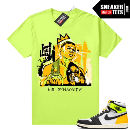 Air Jordan 1 Volt Gold shirt to match Neon Yellow Basquiat Tyson