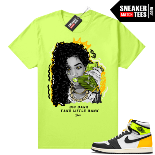 Air Jordan 1 Volt Gold shirt to match Neon Yellow Big Bank