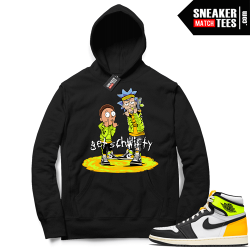 Jordan 1 Volt Gold Hoodie Sneaker Match Black Get Schwifty