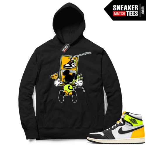 Jordan 1 Volt Gold Hoodie Sneaker Match Black Sneaker Trap