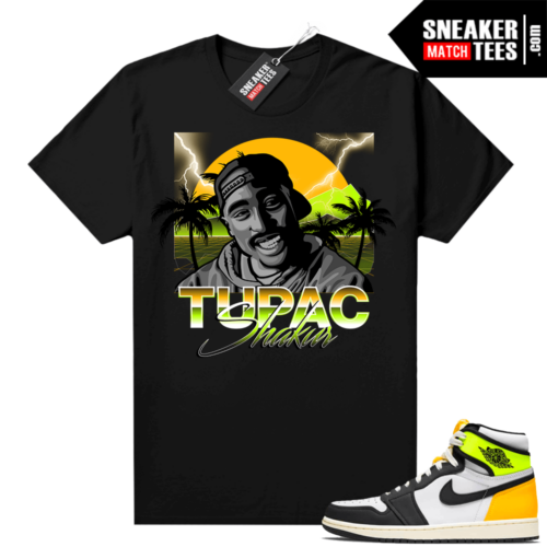 Jordan Volt Gold 1s shirt black Pac