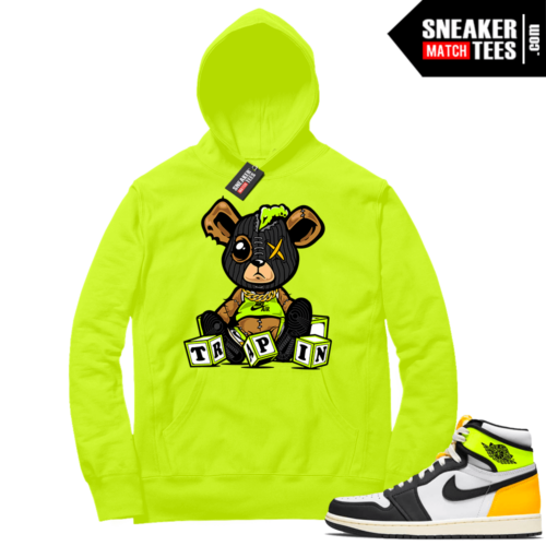 Volt Gold Hoodies to match Jordan launch 1 Volt Trappin Misfit Teddy