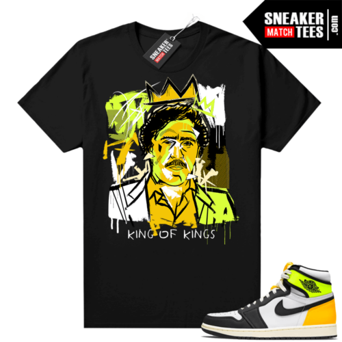 Volt Gold Shirts to match Jordan 1 Black Basquiat Pablo