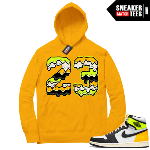 Volt Gold Hoodies to match Jordan 1 Gold 23 Drip