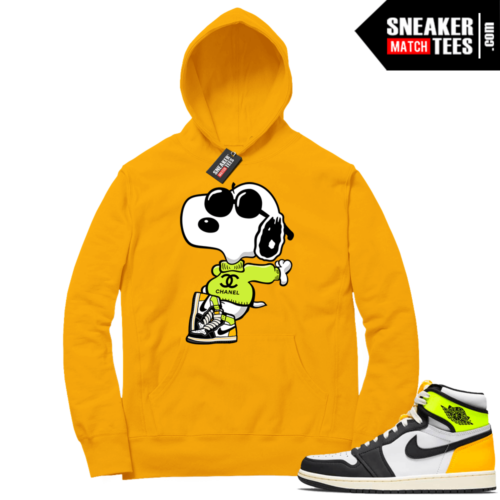 Volt Gold Hoodies to match Jordan 1 Gold Fly Snoopy