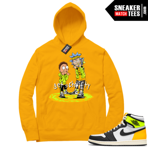 Volt Gold Hoodies to match Jordan from 1 Gold Get Schwifty