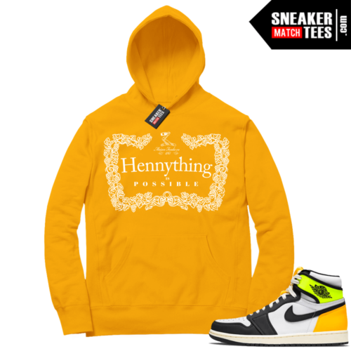 Volt Gold Hoodies to match Jordan 1 Gold Hennything