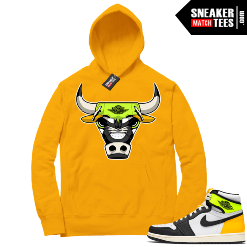 Volt Gold Hoodies to match Jordan 1 Gold Rare Air bull