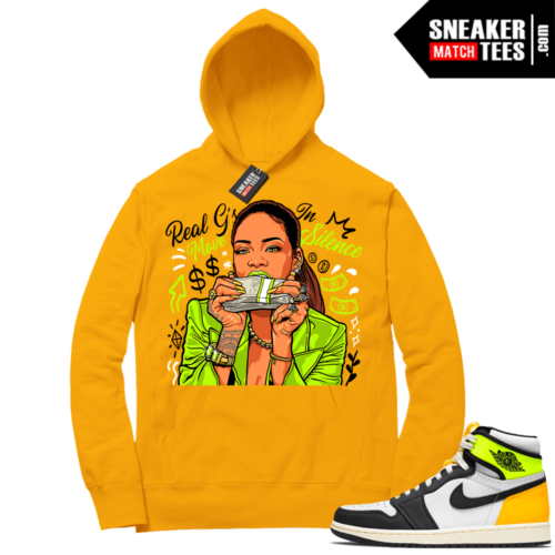 Volt Gold Hoodies to match Jordan 1 Gold Real Gs Move In Silence